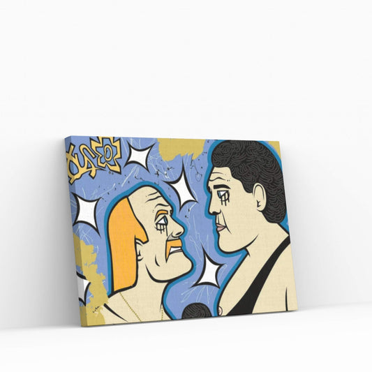 Hulk And André Canvas Wall Art - Y Canvas