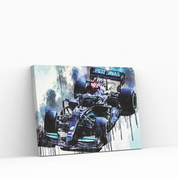 Lewis Hamilton 2021 Mercedes-Amg F1 W12 Mercedes-Amg Petronas Formula One Team British Racing Drivers Formula 1 Canvas Wall Art - Y Canvas