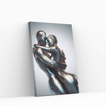 Metalic Love Couple Canvas Wall Art - Y Canvas
