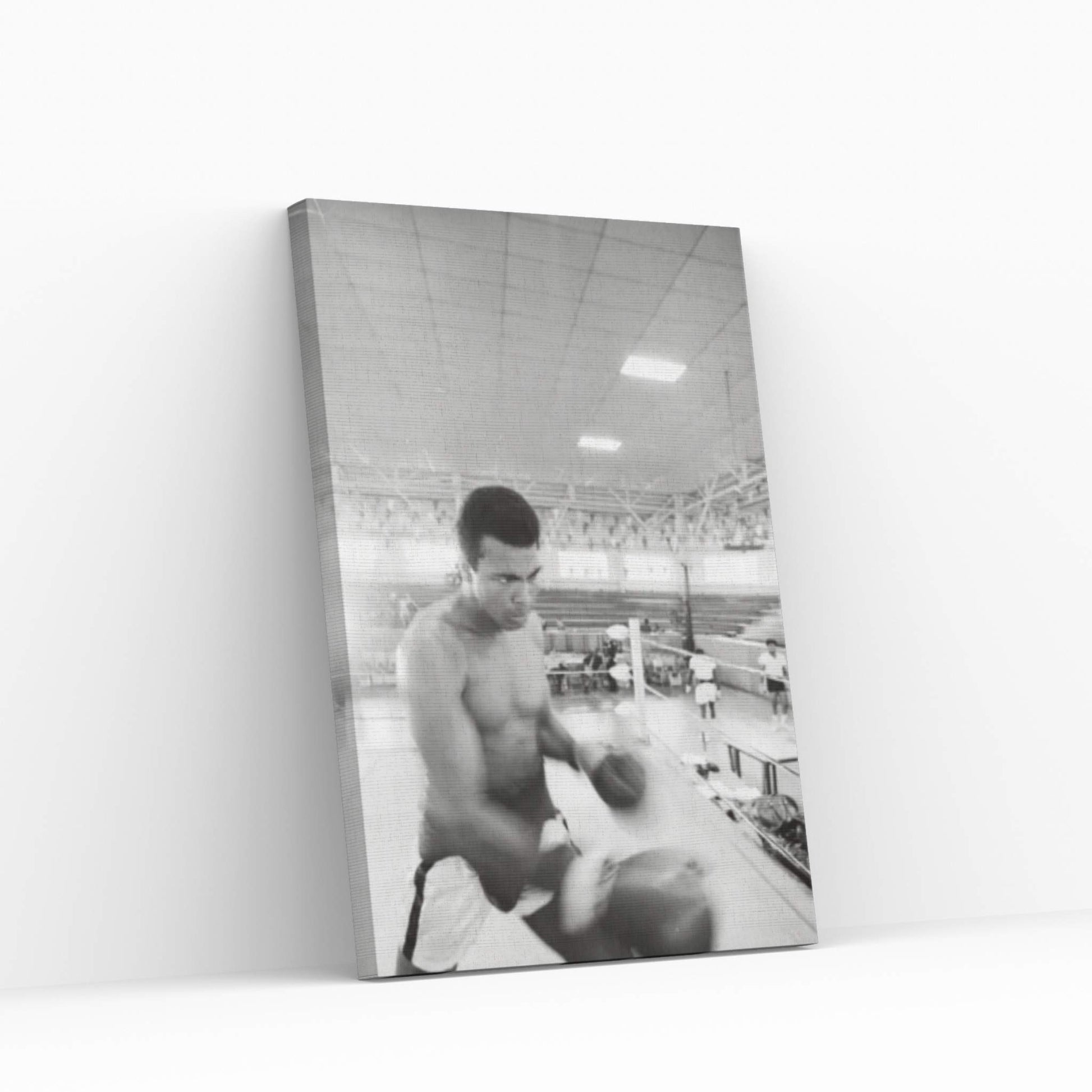 Blurred Motion View Of Muhammad Ali Sparring Canvas Wall Art - Y Canvas