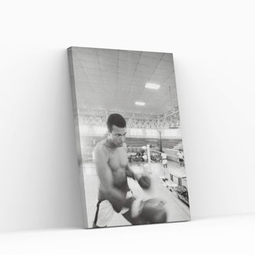 Blurred Motion View Of Muhammad Ali Sparring Canvas Wall Art - Y Canvas