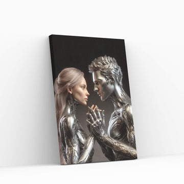 Metalic Love Couple Canvas Wall Art - Y Canvas