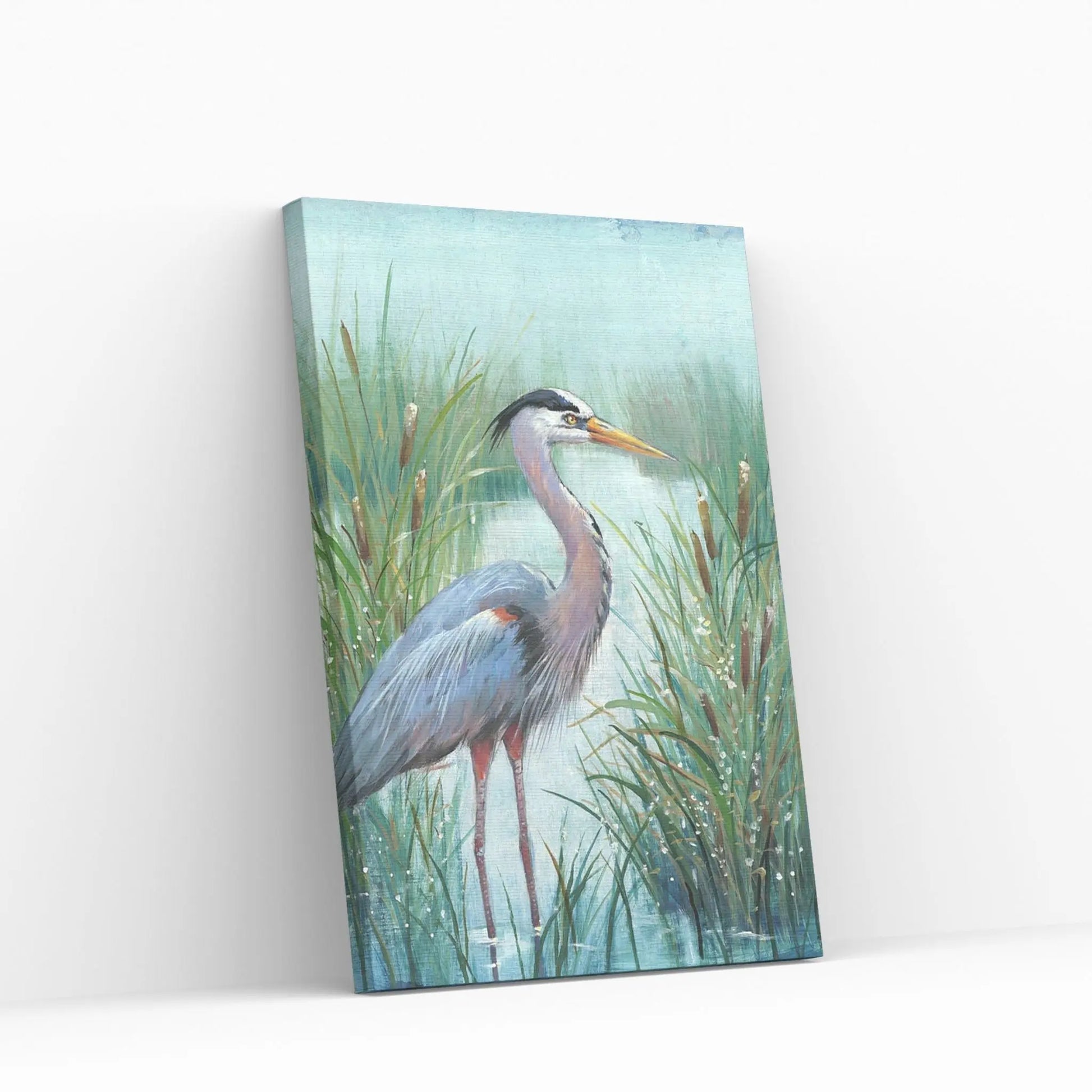 Marsh Heron I Canvas Wall Art - Y Canvas