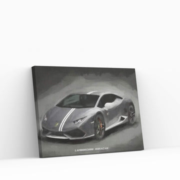 Lamborghini Huracan In Watercolor Canvas Wall Art - Y Canvas