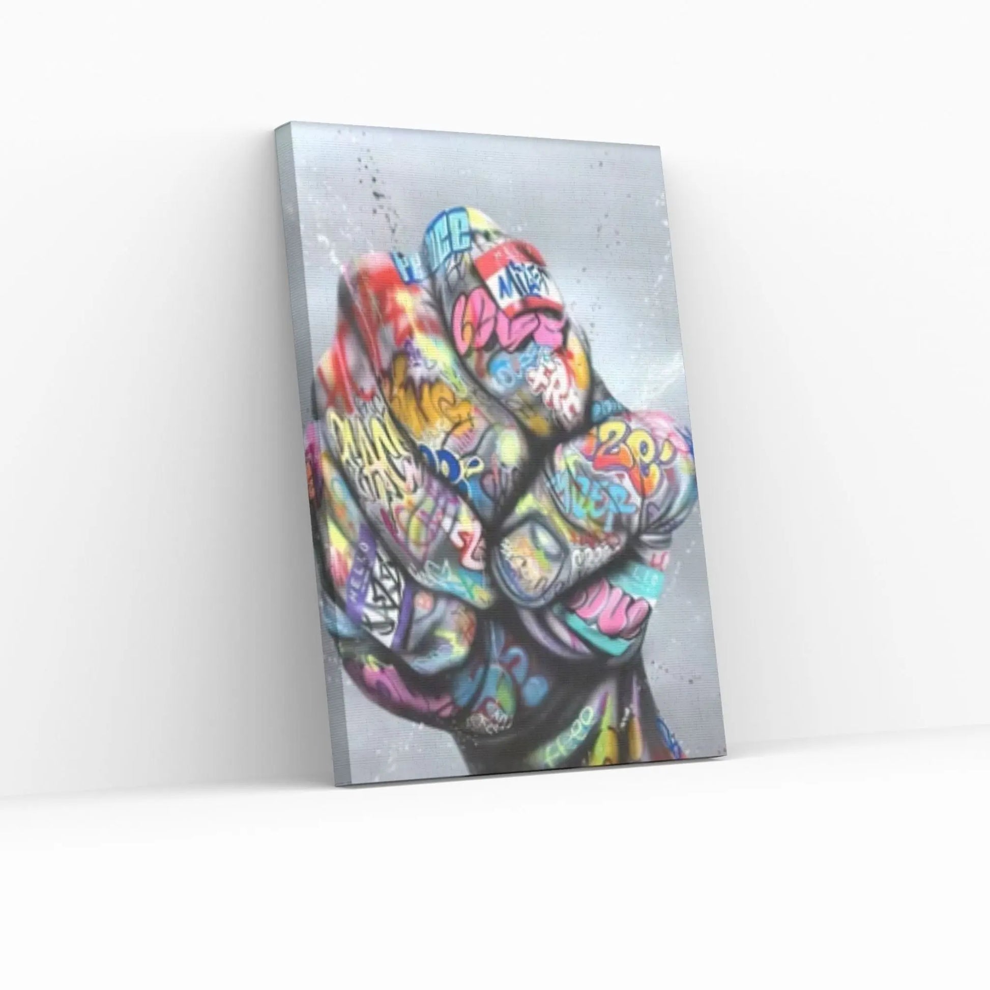 Banksy Canvas Wall Art, Creation of Adam Decor, Creation of Graffiti Adam - Y Canvas