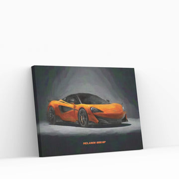 McLaren 600 HP In Watercolor Canvas Wall Art - Y Canvas