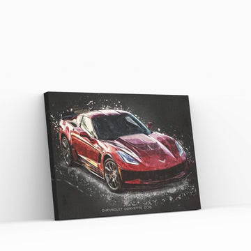 Chevrolet Corvette Z06 Canvas Wall Art - Y Canvas