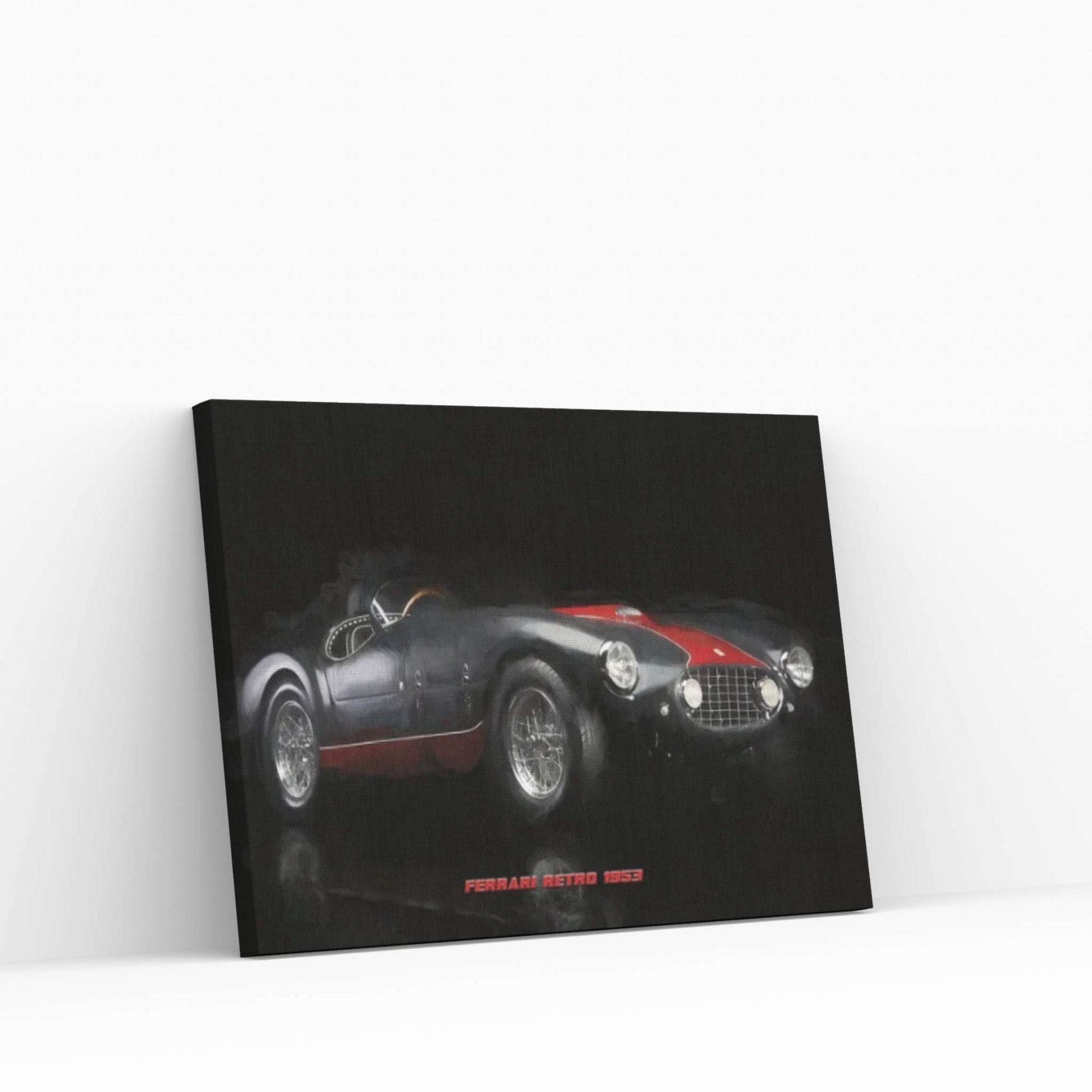 Ferrari Retro 1953 In Watercolor Canvas Wall Art - Y Canvas
