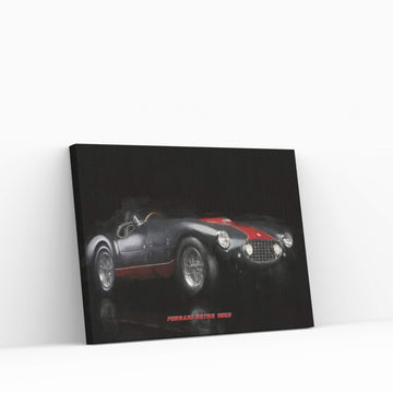 Ferrari Retro 1953 In Watercolor Canvas Wall Art - Y Canvas