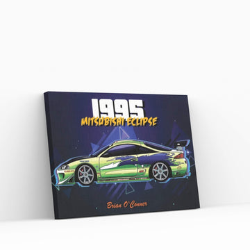 Brian Car Retro Canvas Wall Art - Y Canvas
