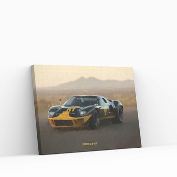 Ford Retro 1966 GT40 Canvas Wall Art - Y Canvas