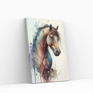 Colorful Horse Modern Abstract Animal Canvas Wall Art - Y Canvas