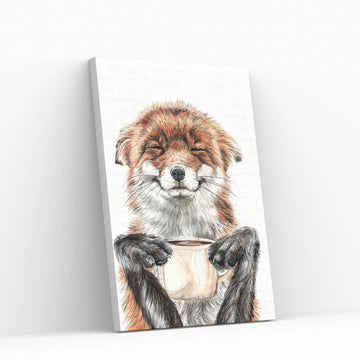 Morning Fox Canvas Wall Art - Y Canvas