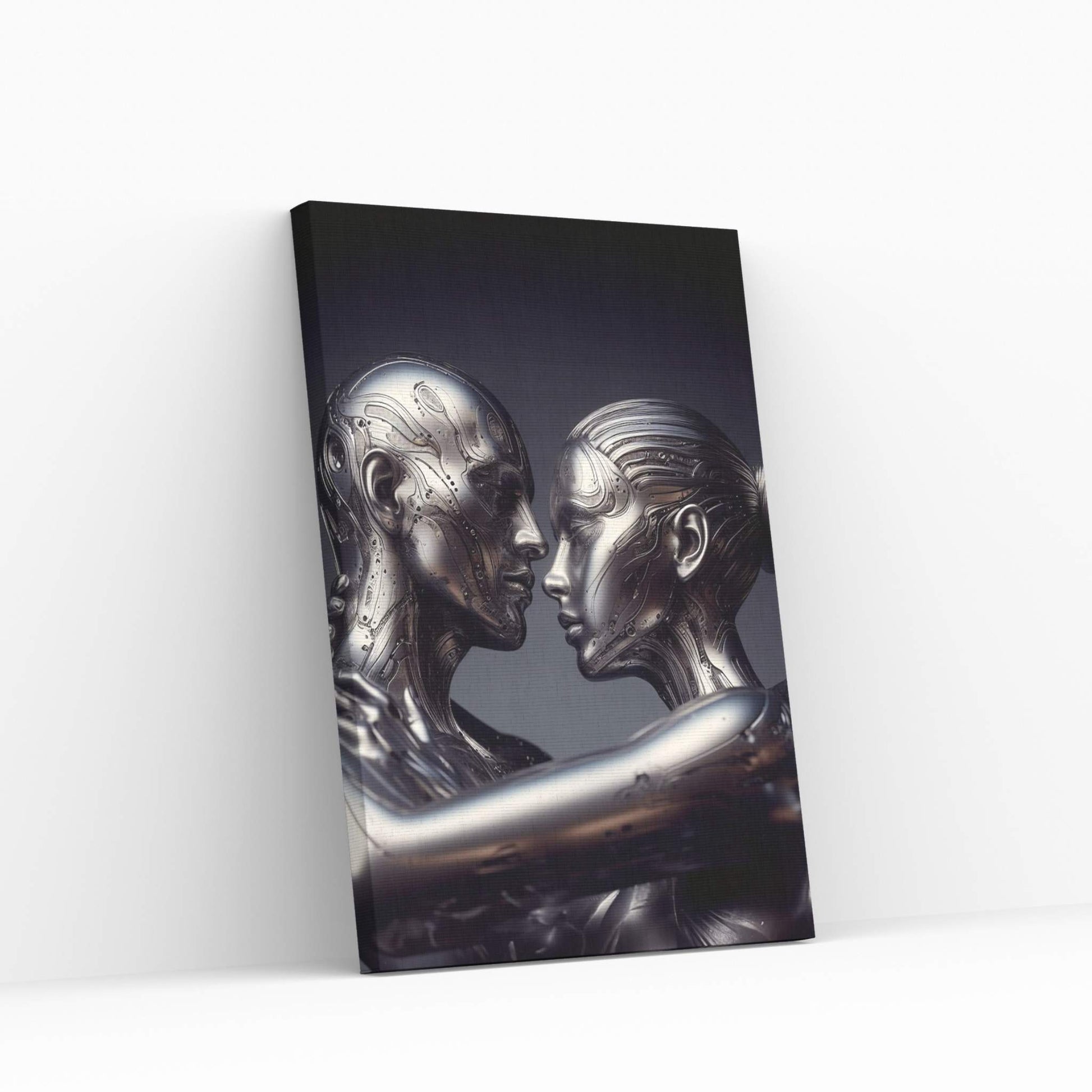 Metalic Love Couple Canvas Wall Art - Y Canvas