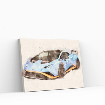 Lamborghini Metallic Canvas Wall Art - Y Canvas