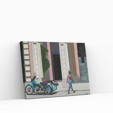 Havana Motorcycle Canvas Wall Art - Y Canvas