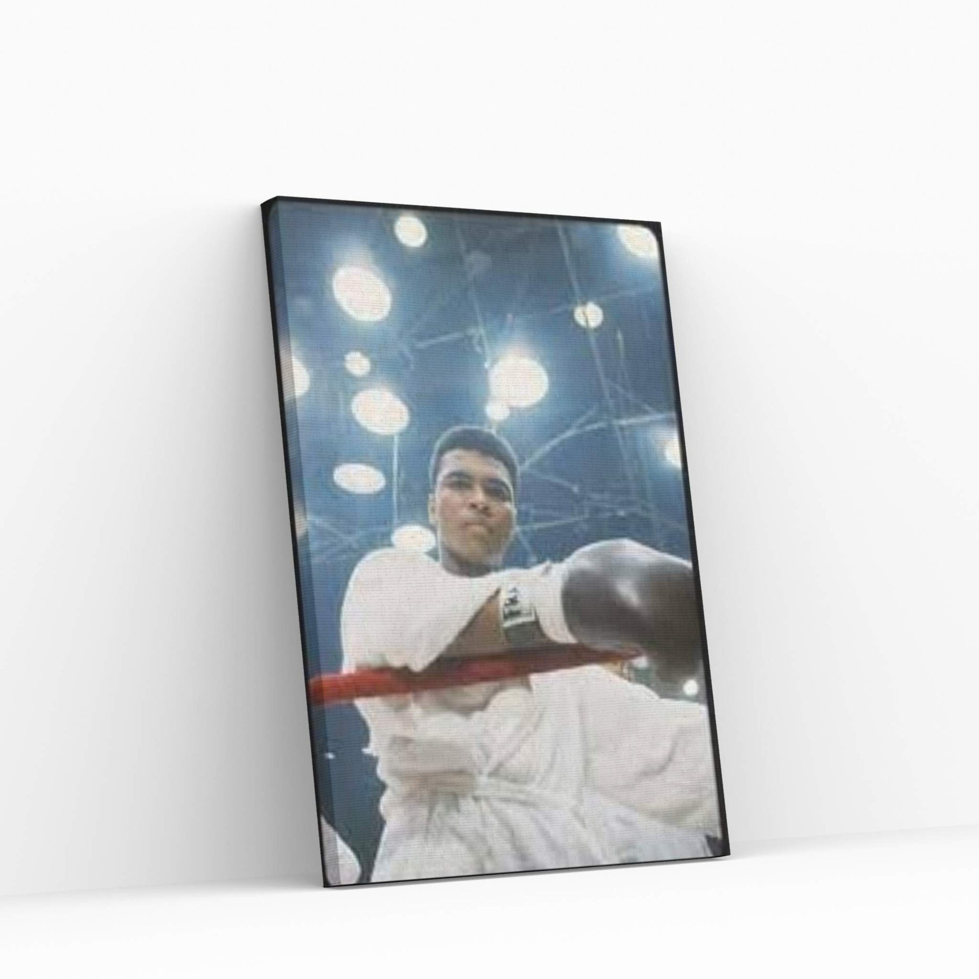 Pre-Fight Corner Shot Of A Young, Robed Muhammad Ali Canvas Wall Art - Y Canvas