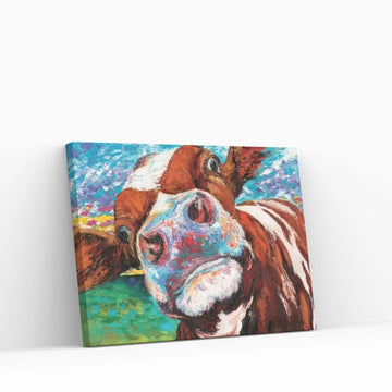 Curious Cow I Canvas Wall Art - Y Canvas
