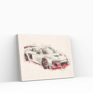 Audi Tuning R8 LMS GT4 Canvas Wall Art - Y Canvas