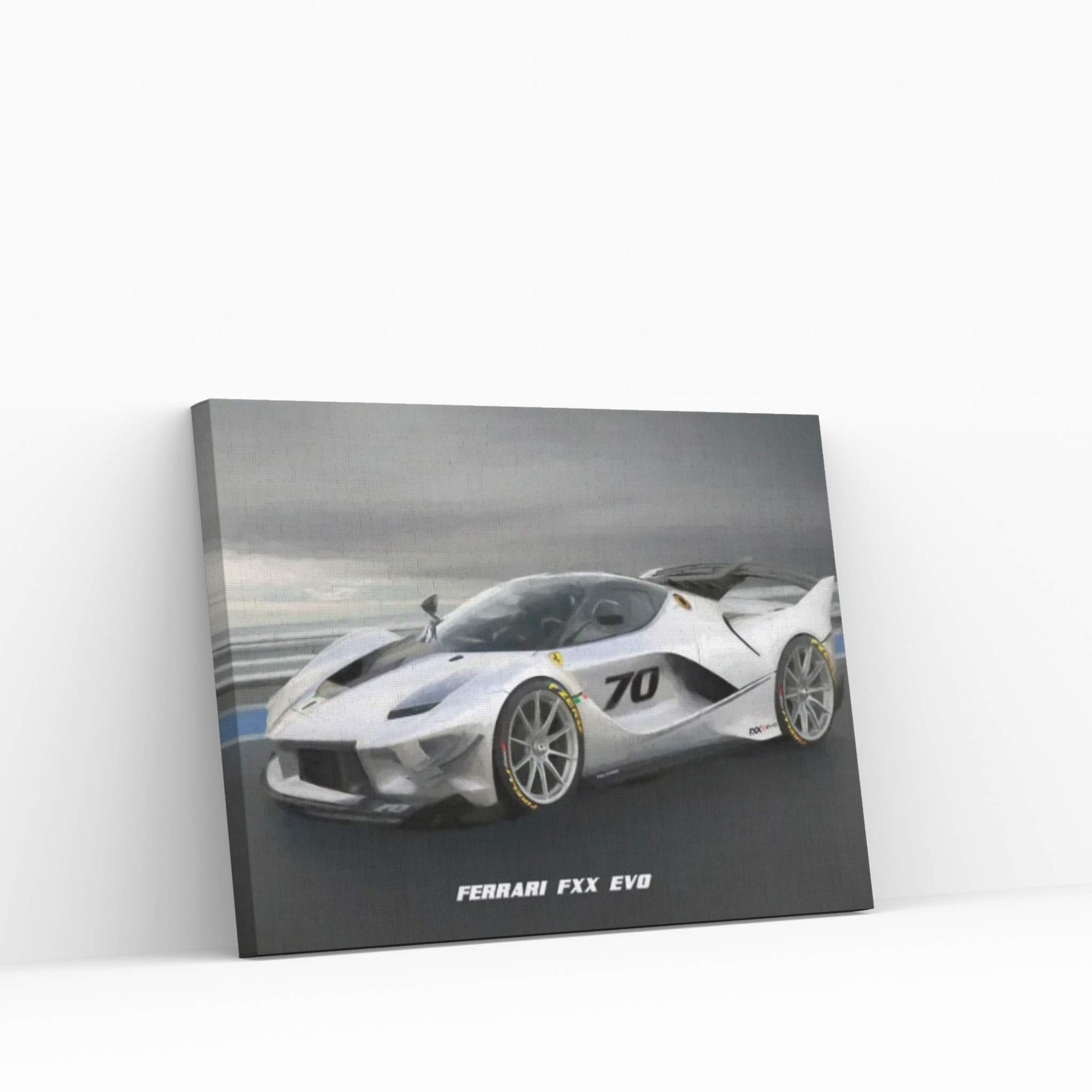 Ferrari FXX Evo In Watercolor Canvas Wall Art - Y Canvas