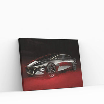 Aston Martin Concept Watercolor Canvas Wall Art - Y Canvas