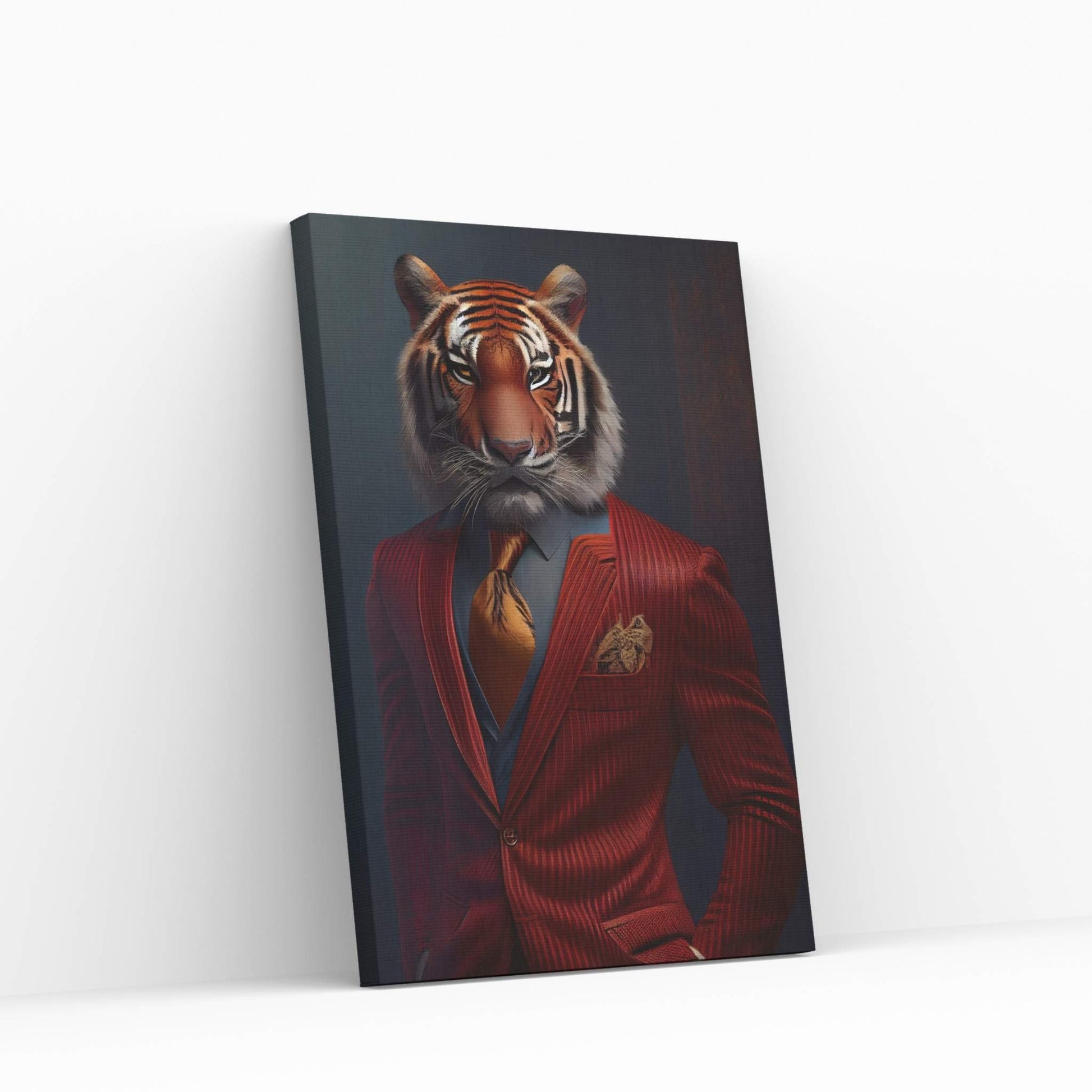 Businnes Tiger Wall Art, Tiger Canvas Art, Animal Wall Art - Y Canvas