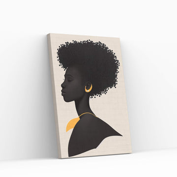 African Black Woman Canvas Wall Art Home Decor - Y Canvas
