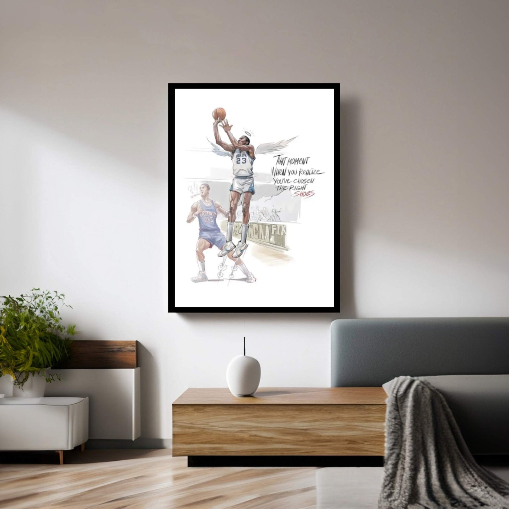 Flying Man Canvas Wall Art - Y Canvas