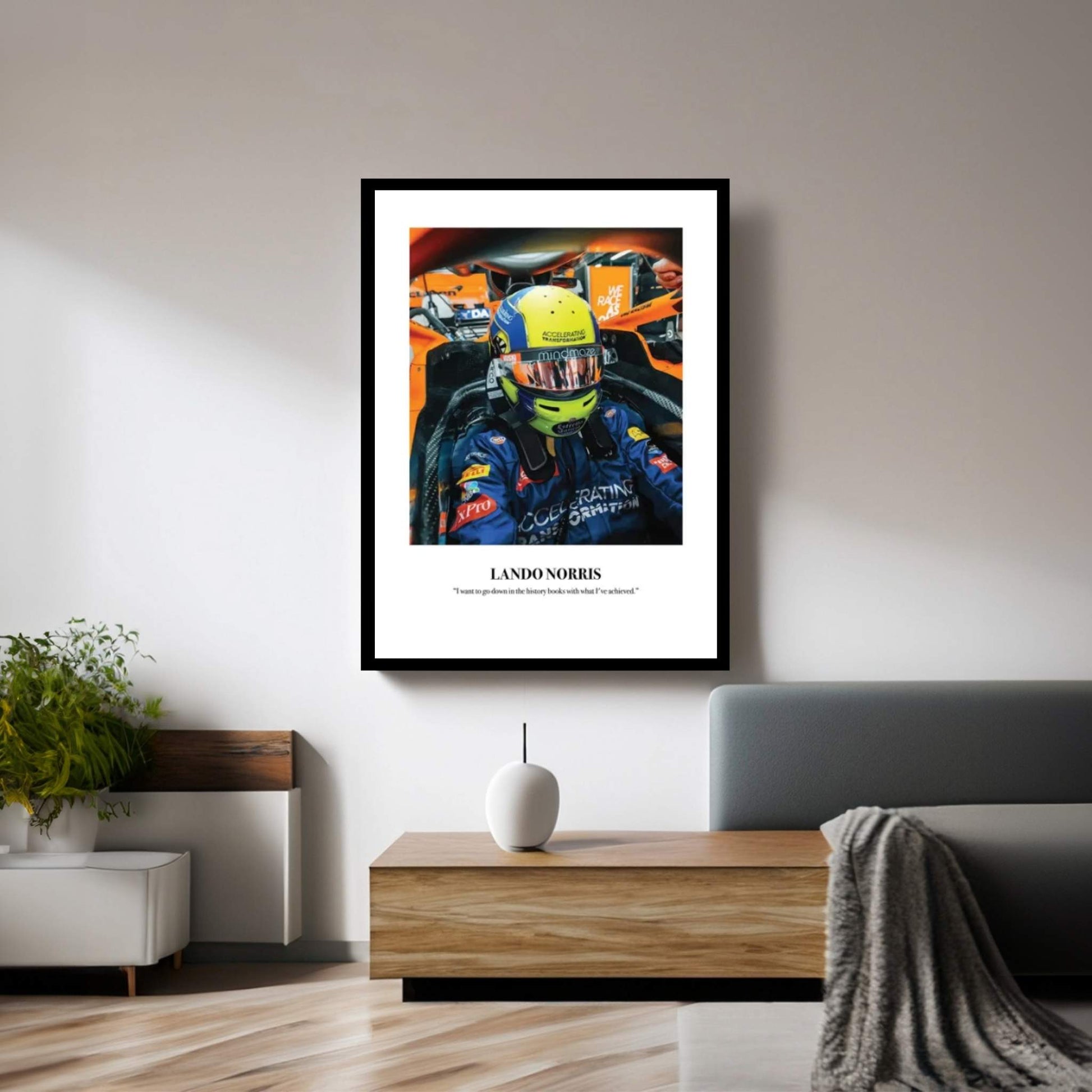 Lando Norris Cockpit Canvas Wall Art - Y Canvas