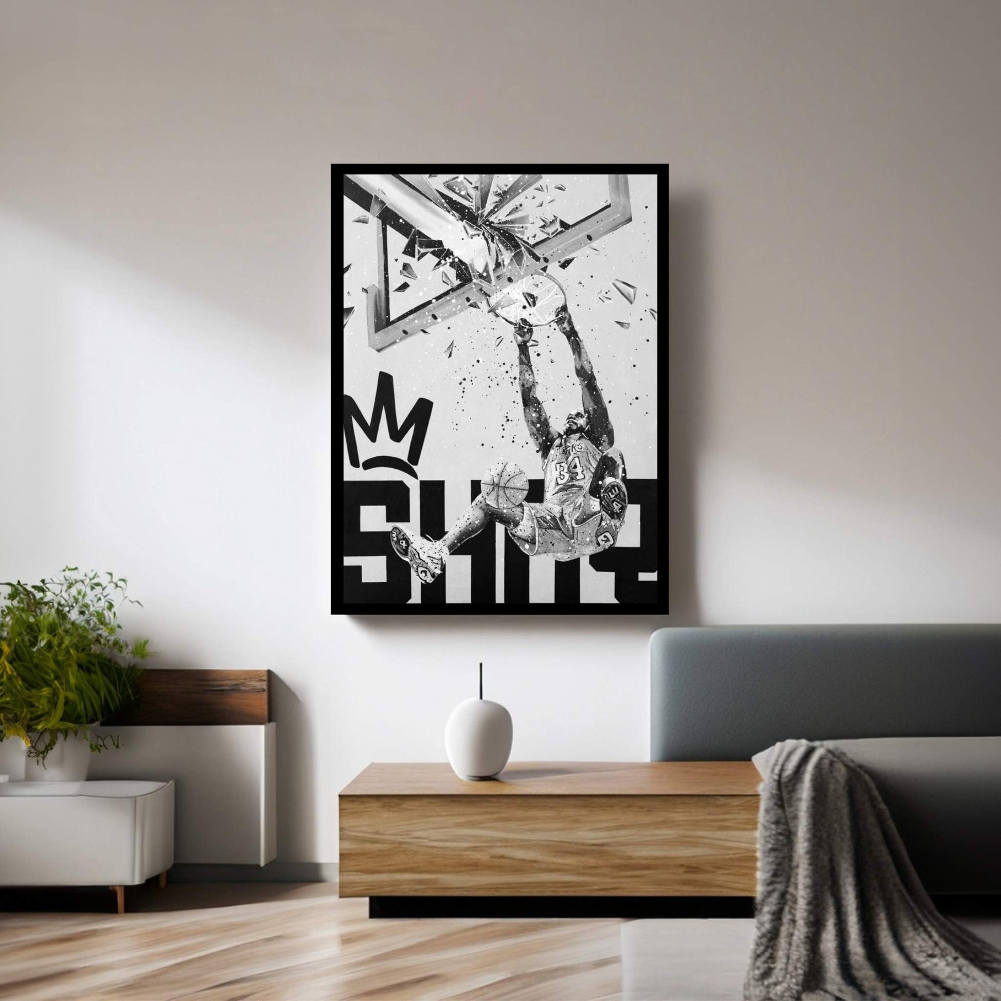 Shaq Canvas Wall Art - Y Canvas