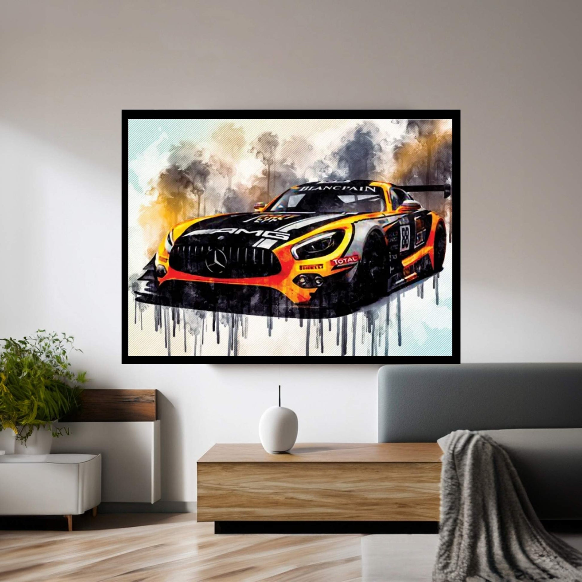 Mercedes-Amg 2018 Akka Asp Dtm Racing Tuning German Sports Cars Canvas Wall Art - Y Canvas