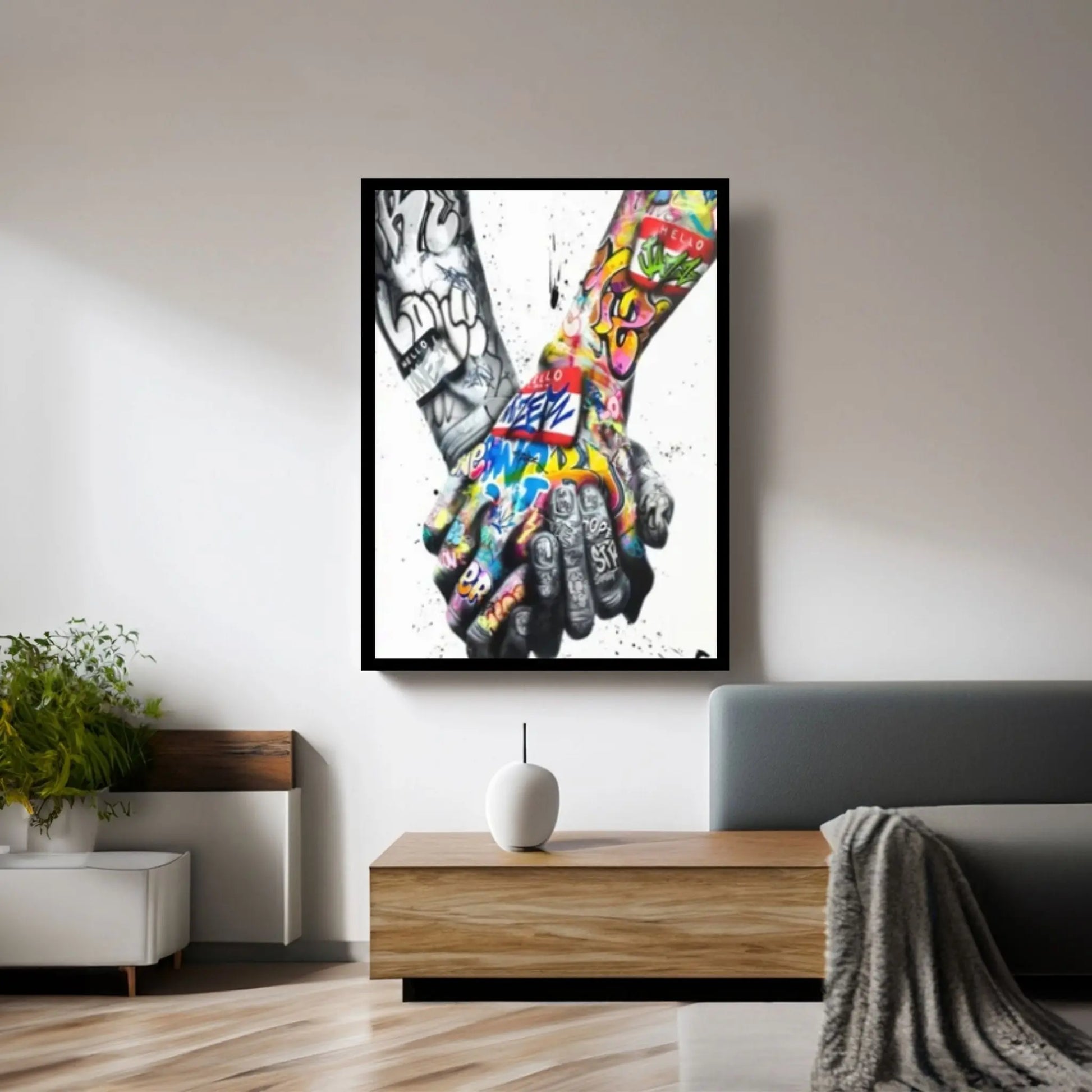Banksy Canvas Art, Canvas Wall Art Decor, Print Poster Graffiti Wall Art - Y Canvas