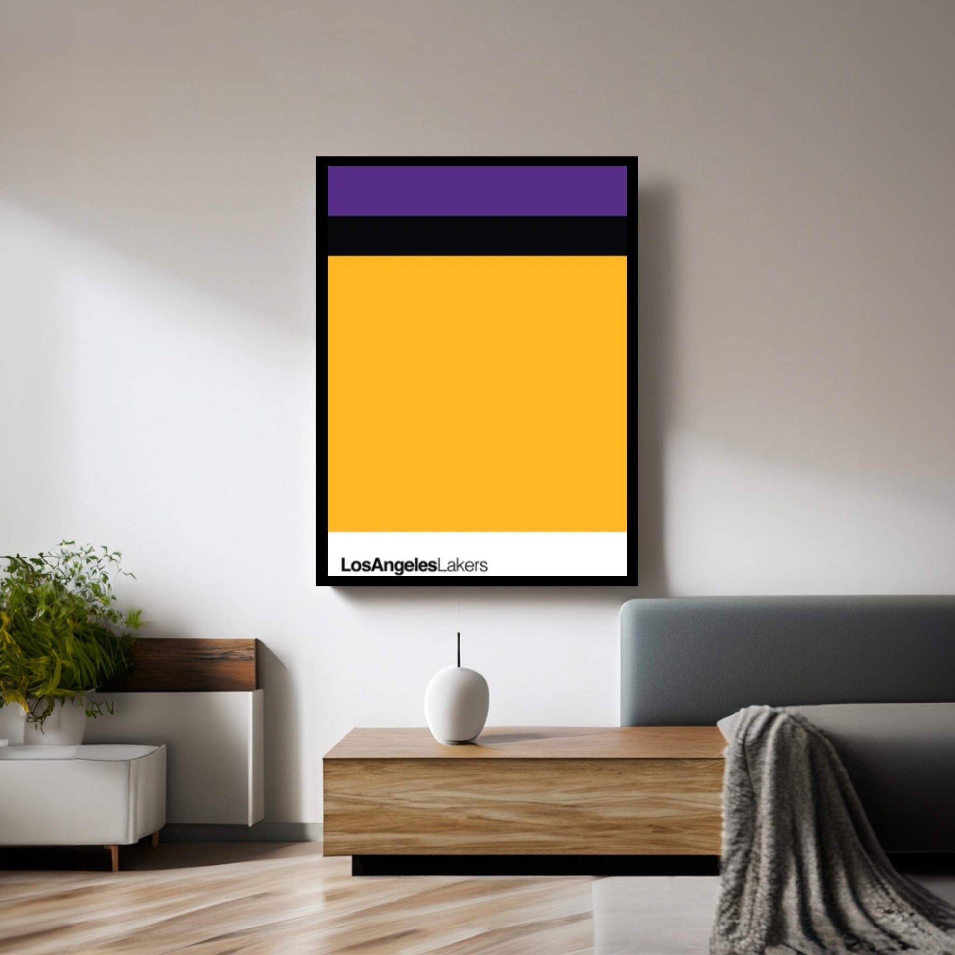 Los Angeles Lakers Basketball Canvas Wall Art - Y Canvas