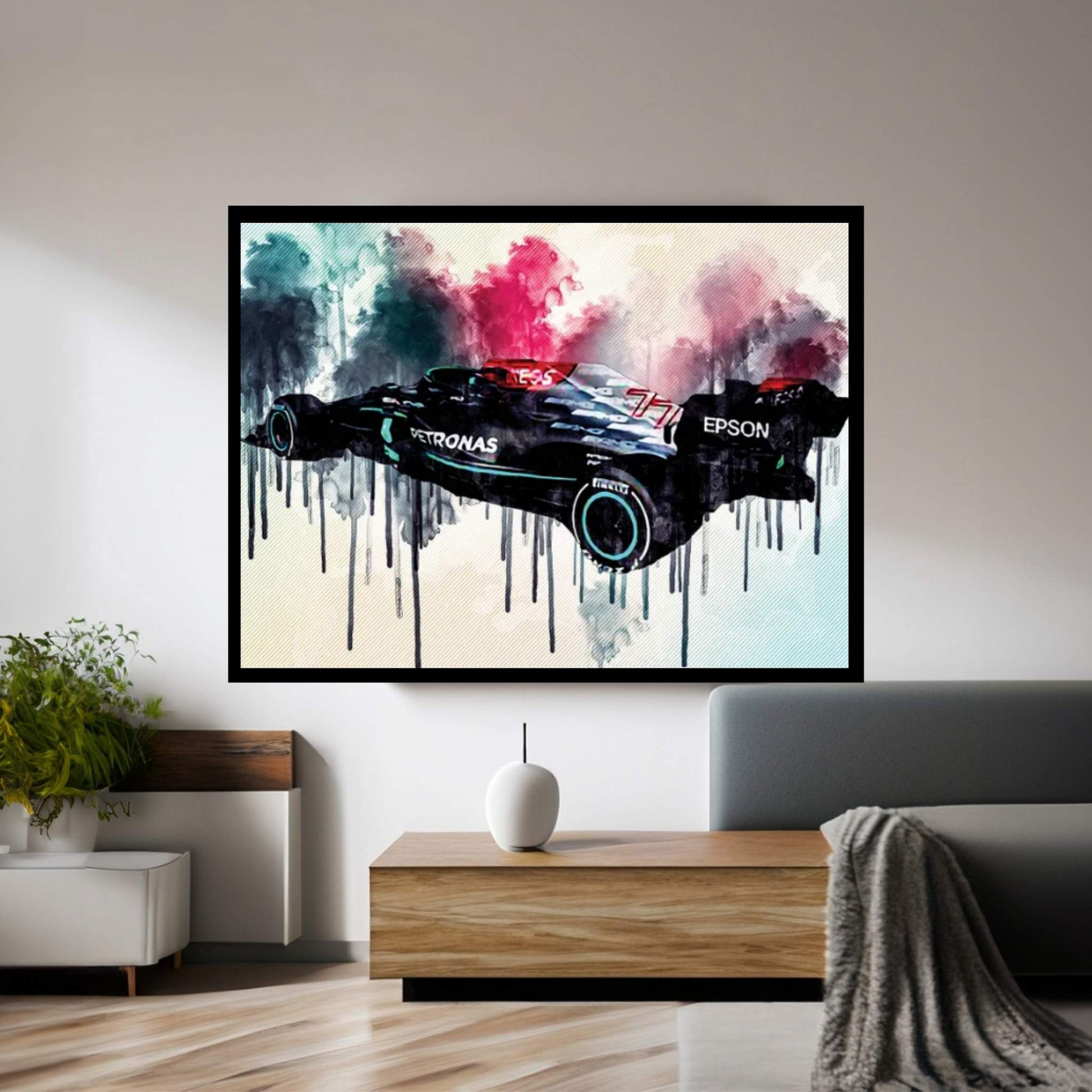 Mercedes-Amg F1 W12 E Performance 2021 Rear View Exterior F1 2021 Race Cars Formula 1 Canvas Wall Art - Y Canvas