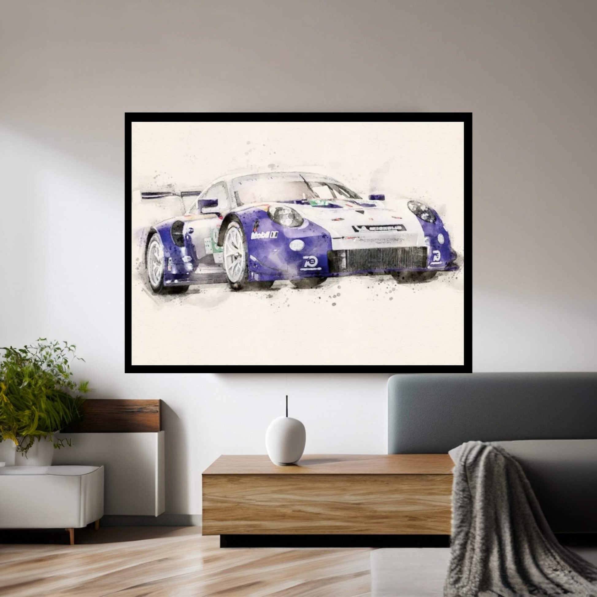 Porsche 911 RSR V II Canvas Wall Art - Y Canvas