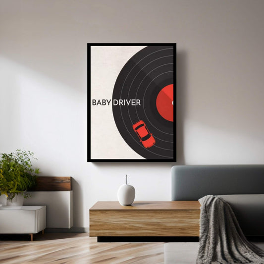 Baby Driver Minimalist Poster Canvas Wall Art - Y Canvas