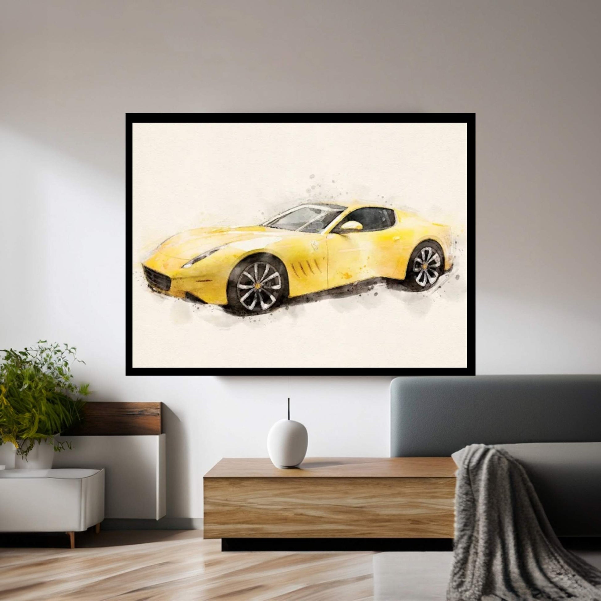 Ferrari Evo Silver Canvas Wall Art - Y Canvas