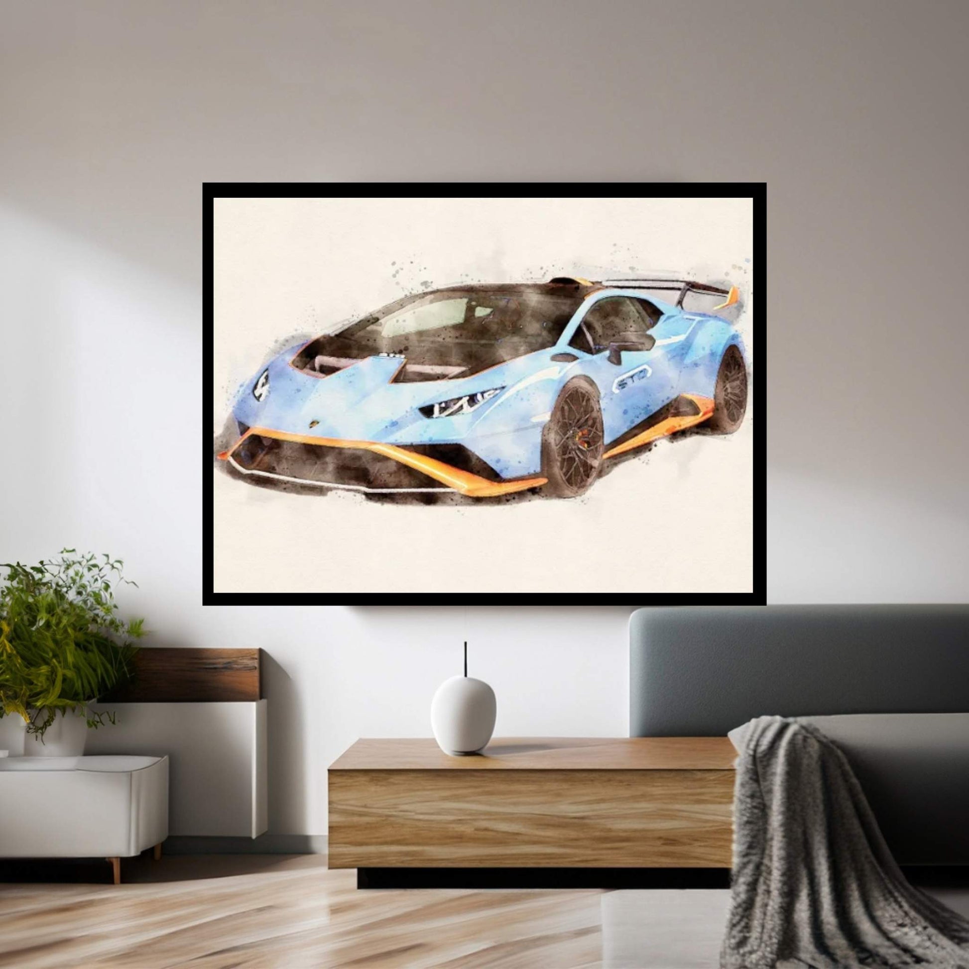 Lamborghini Metallic Canvas Wall Art - Y Canvas