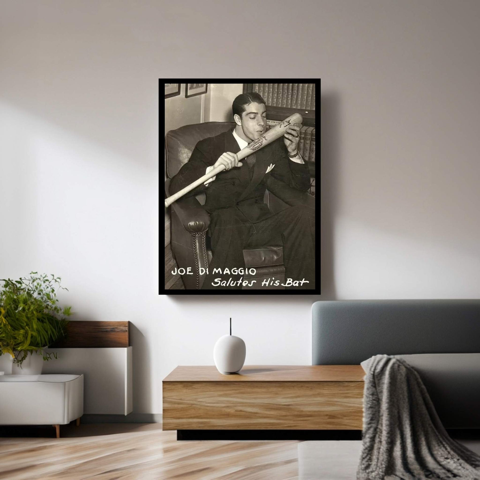 Joe Dimaggio (1914-1999) Canvas Wall Art - Y Canvas