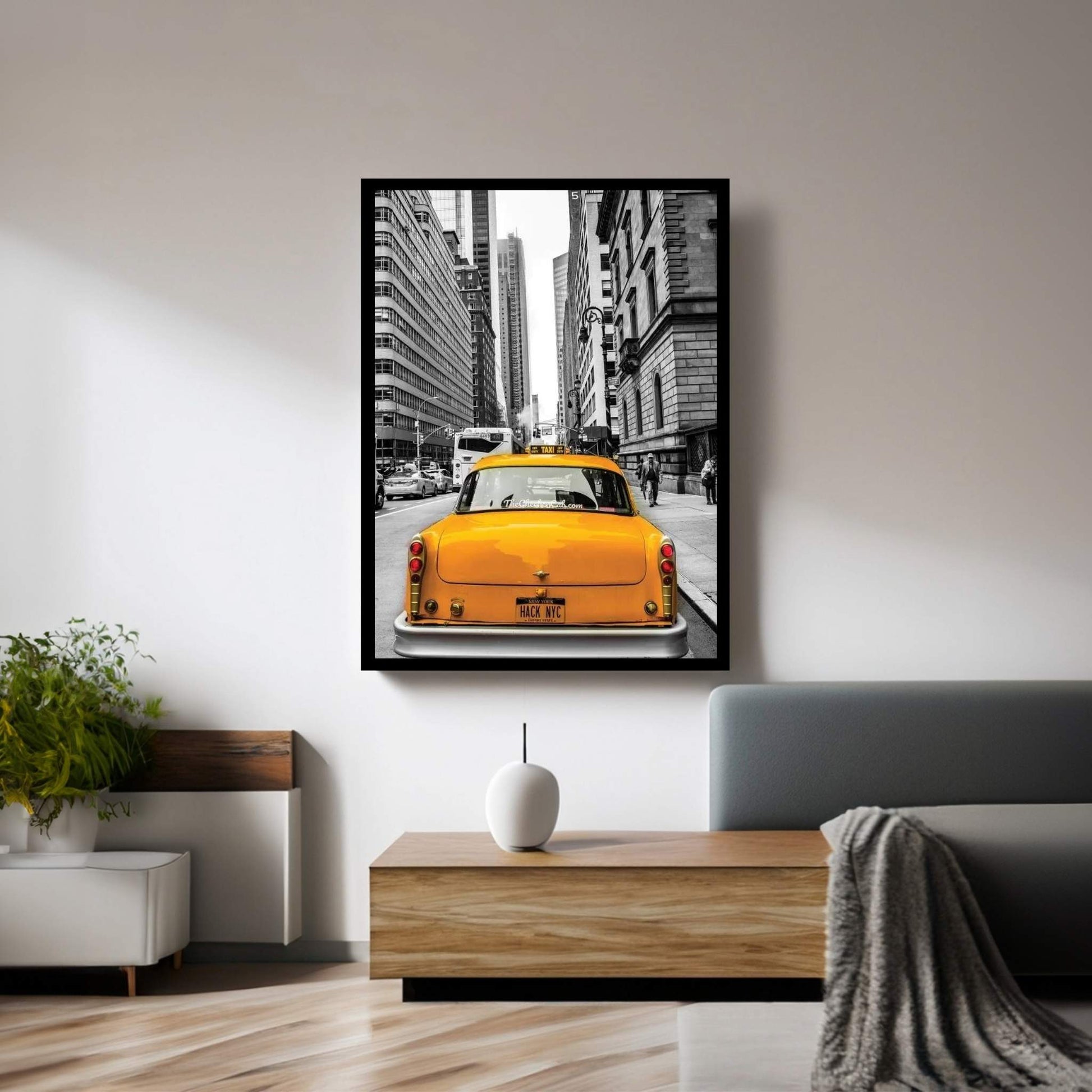Checker In NYC Canvas Wall Art - Y Canvas