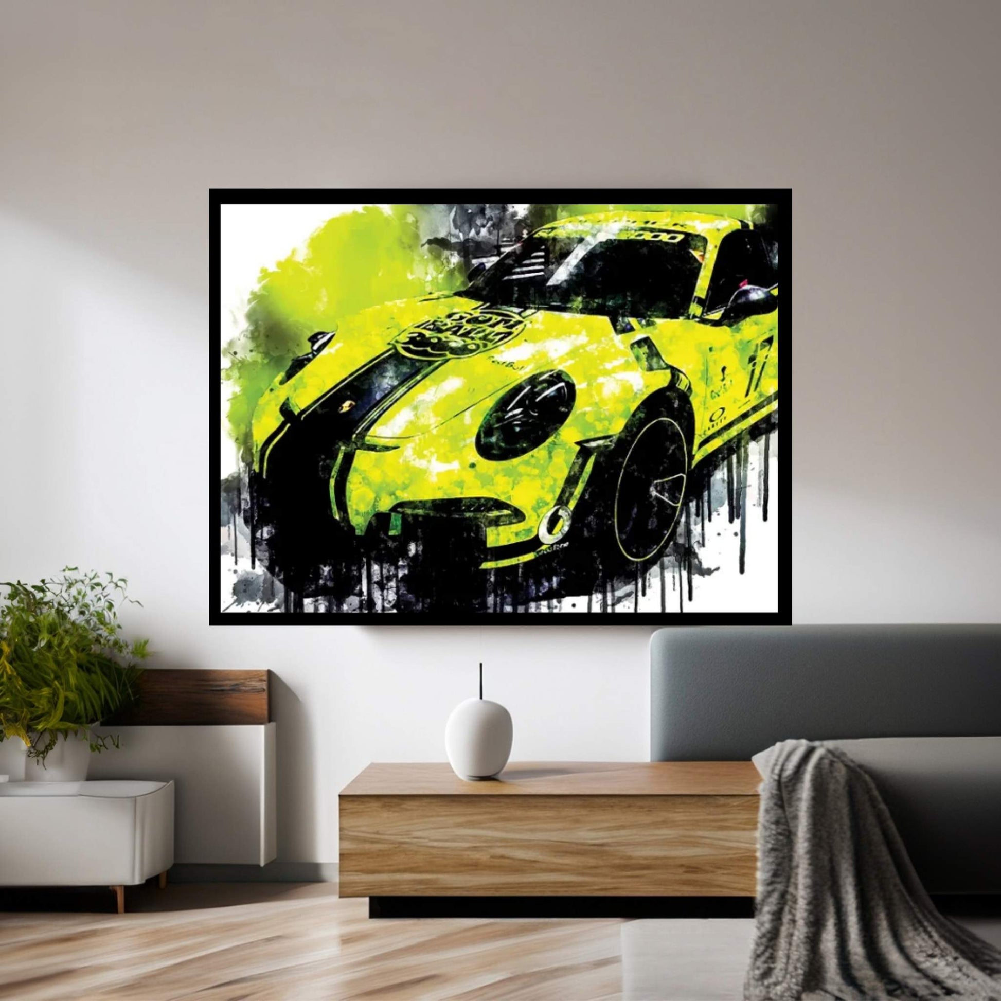 Car 2017 Black Box Porsche 911 GT3 RS Canvas Wall Art - Y Canvas