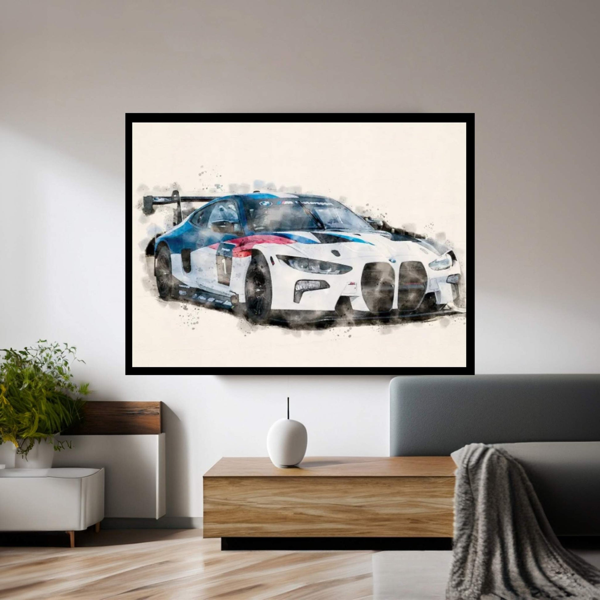 BMW Tuning 2022 M4 GT3 Canvas Wall Art - Y Canvas