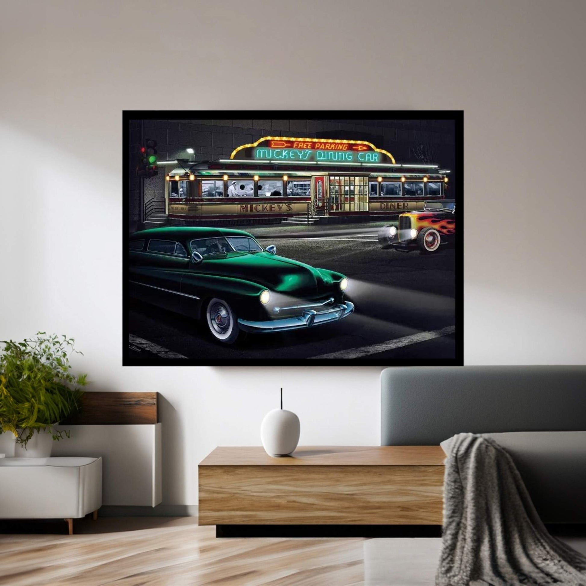 Mickey's Diner I Canvas Wall Art - Y Canvas