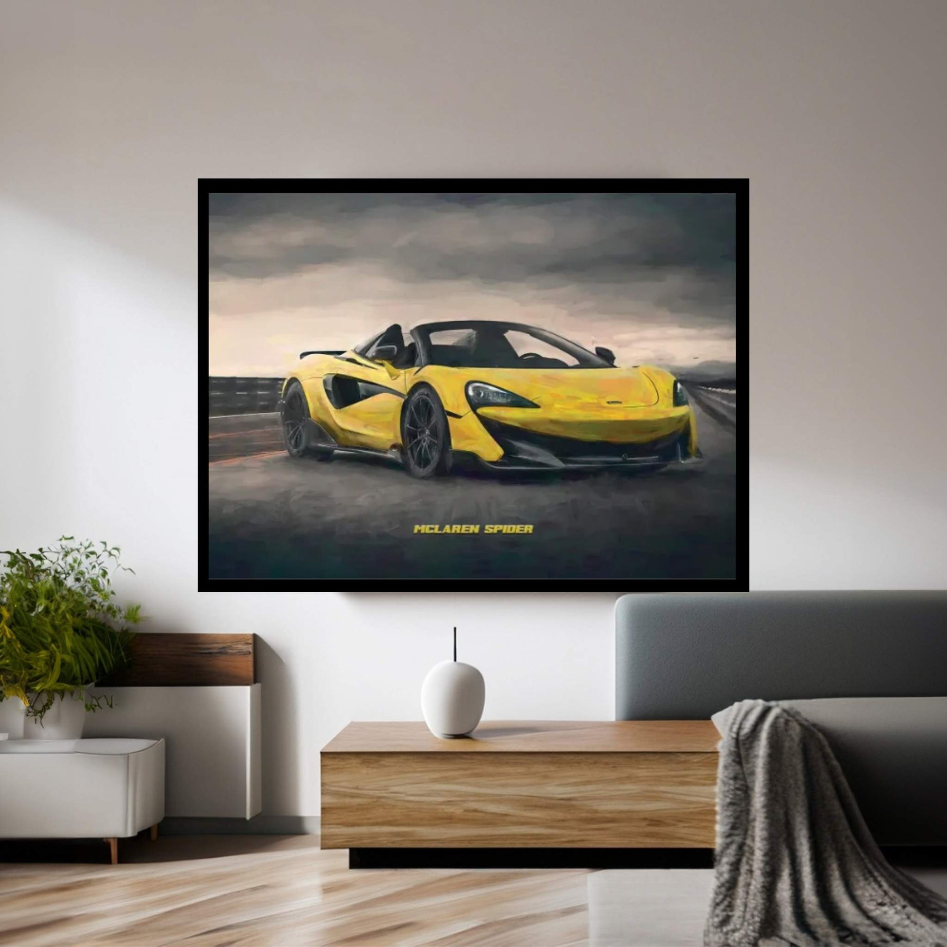 McLaren Spider In Watercolor Canvas Wall Art - Y Canvas