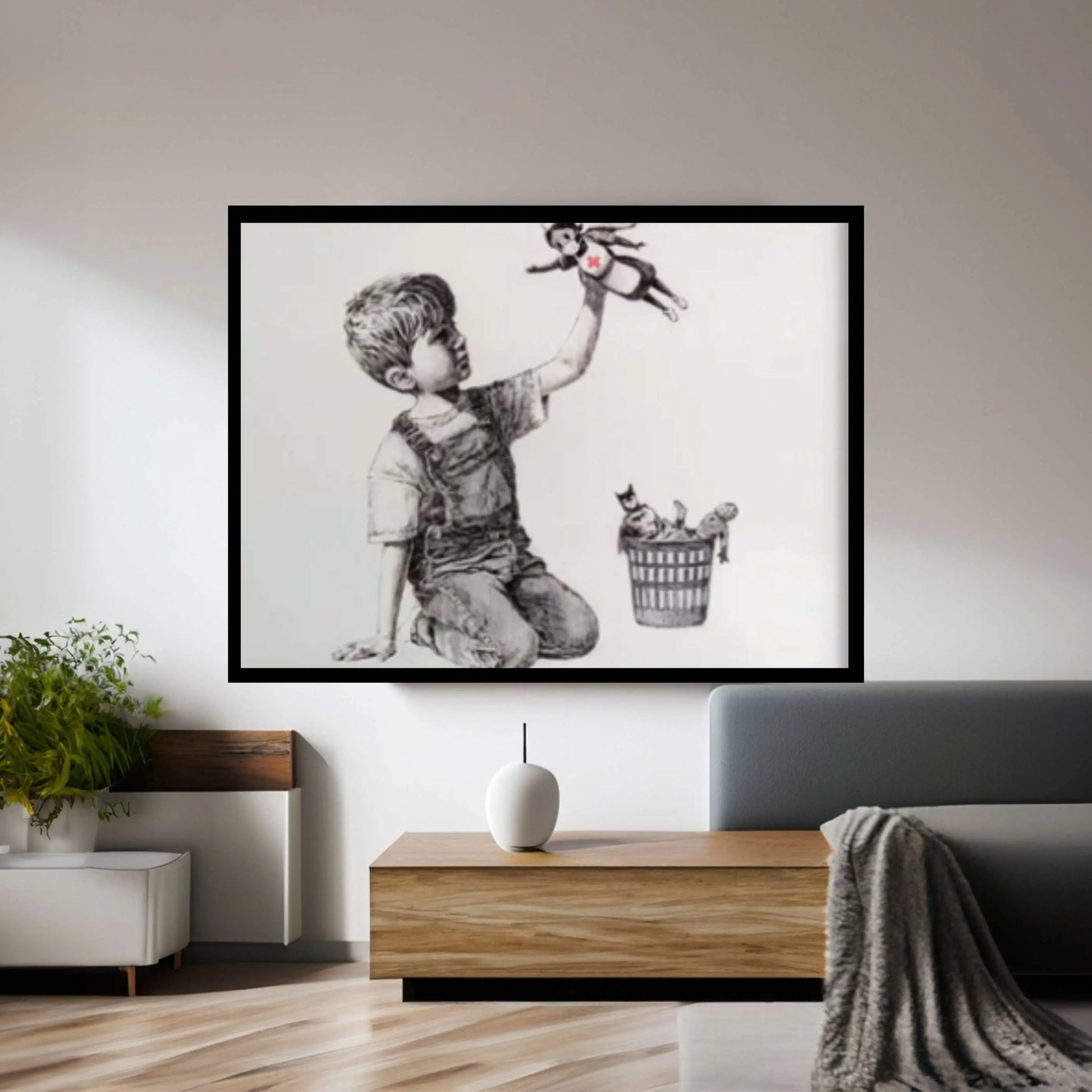 Banksy Game Changer Wall Art - Black and White Wall Art, Nurse Appreciation, Nurse Graduation Gift - Y Canvas