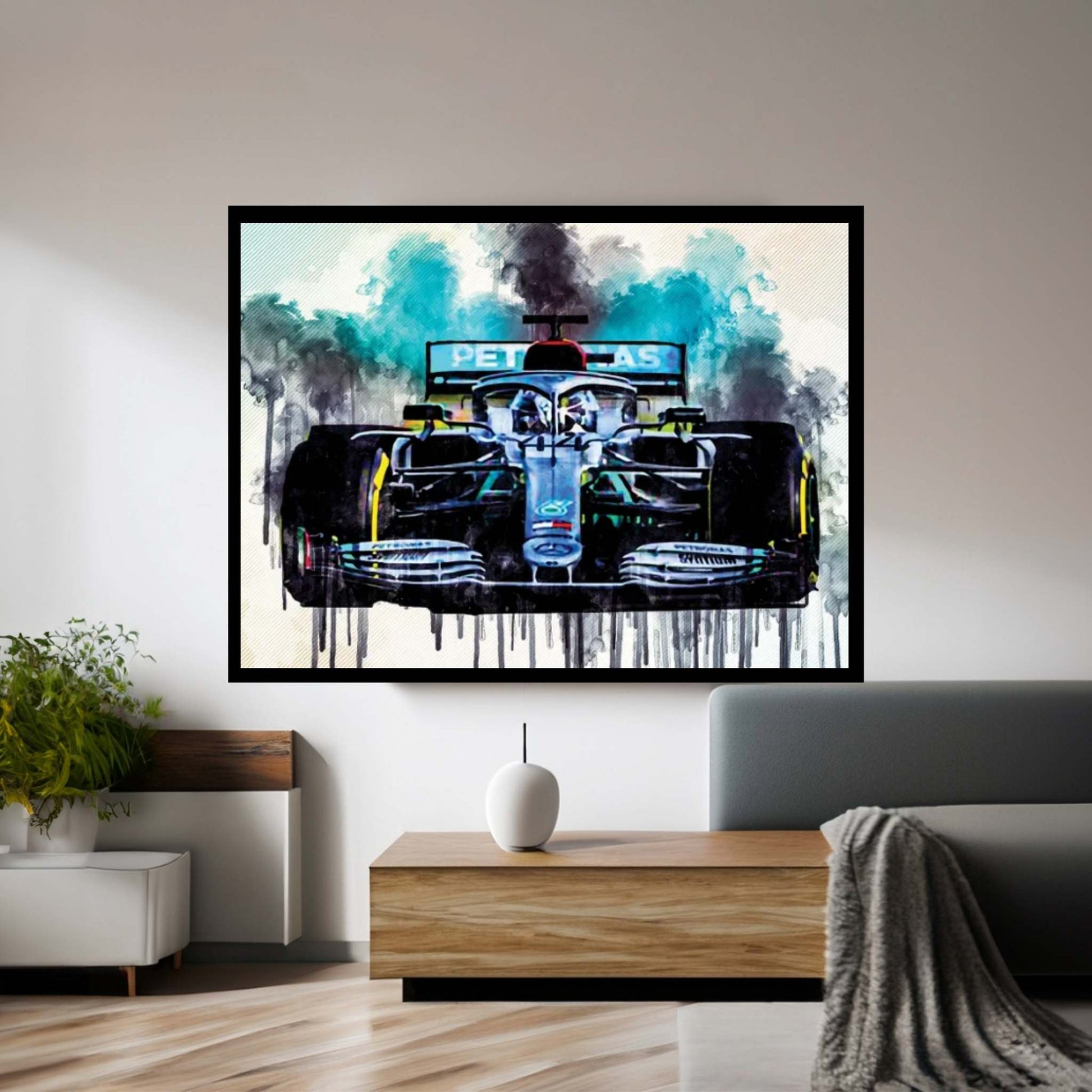 Mercedes-Amg F1 W11 Eq Performance Close-Up Lewis Hamilton 2020 F1 Cars Raceway Formula 1 Canvas Wall Art - Y Canvas