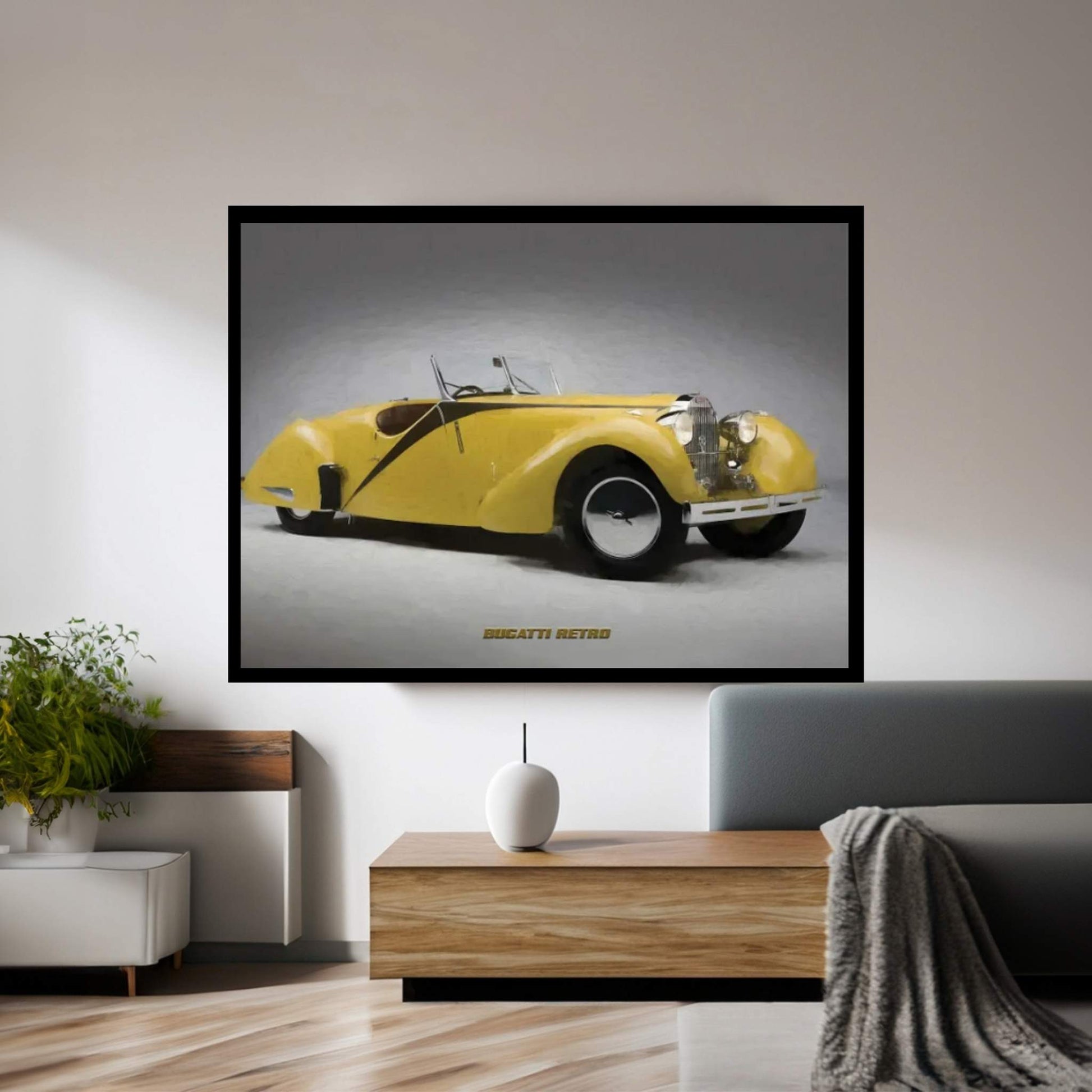 Bugatti Retro Canvas Wall Art - Y Canvas