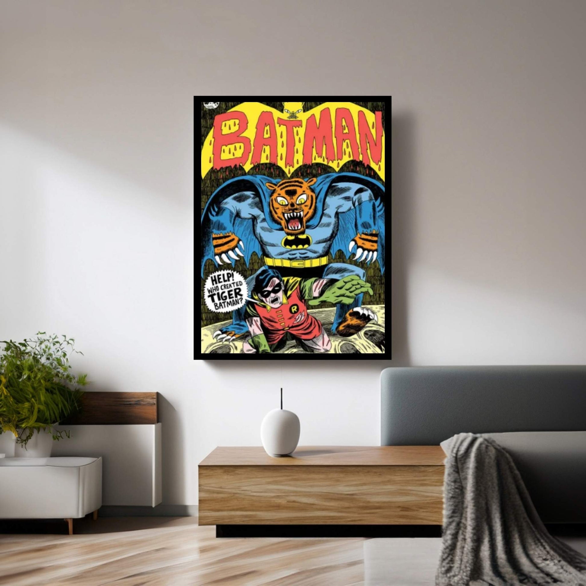 Tiger Batman Canvas Wall Art - Y Canvas