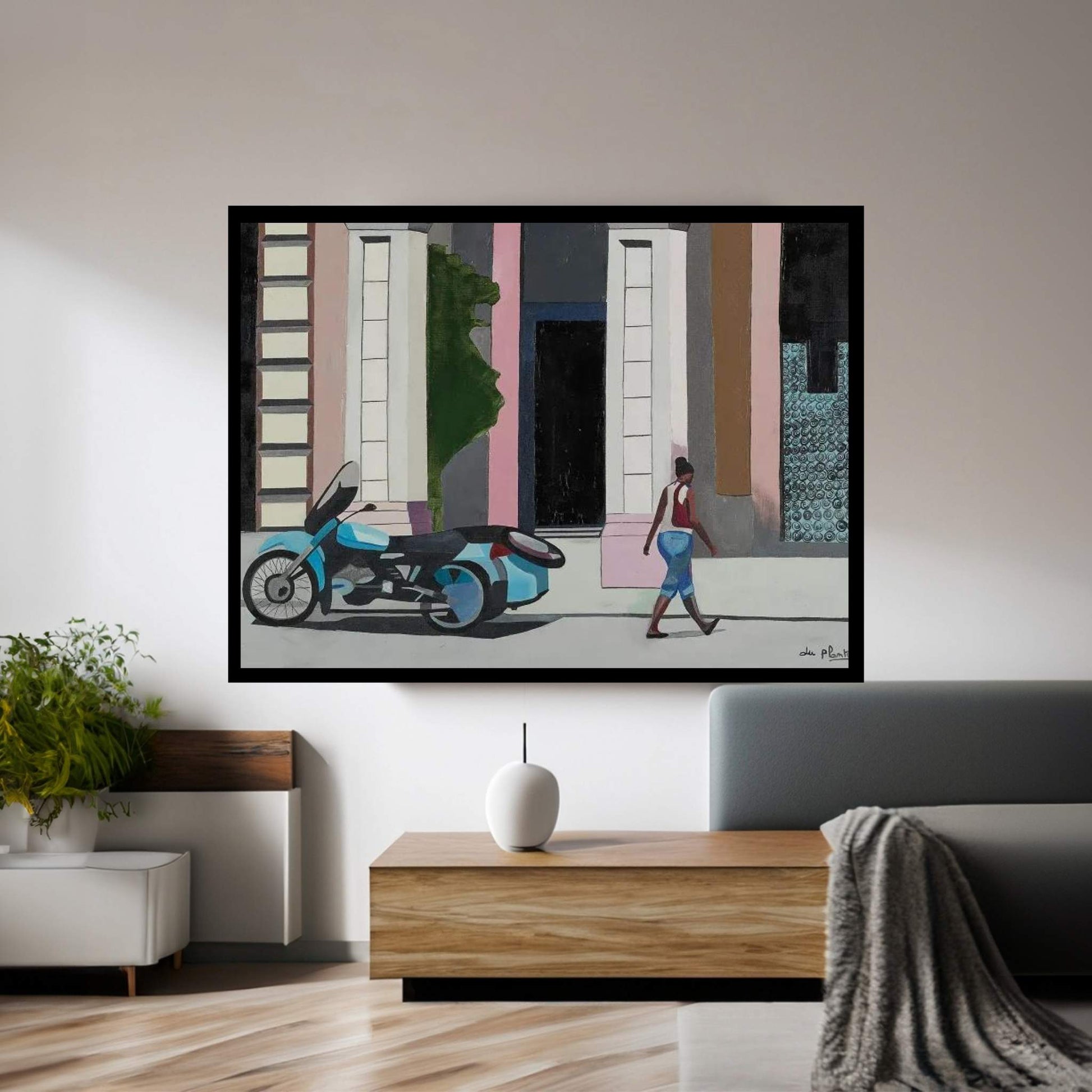 Havana Motorcycle Canvas Wall Art - Y Canvas