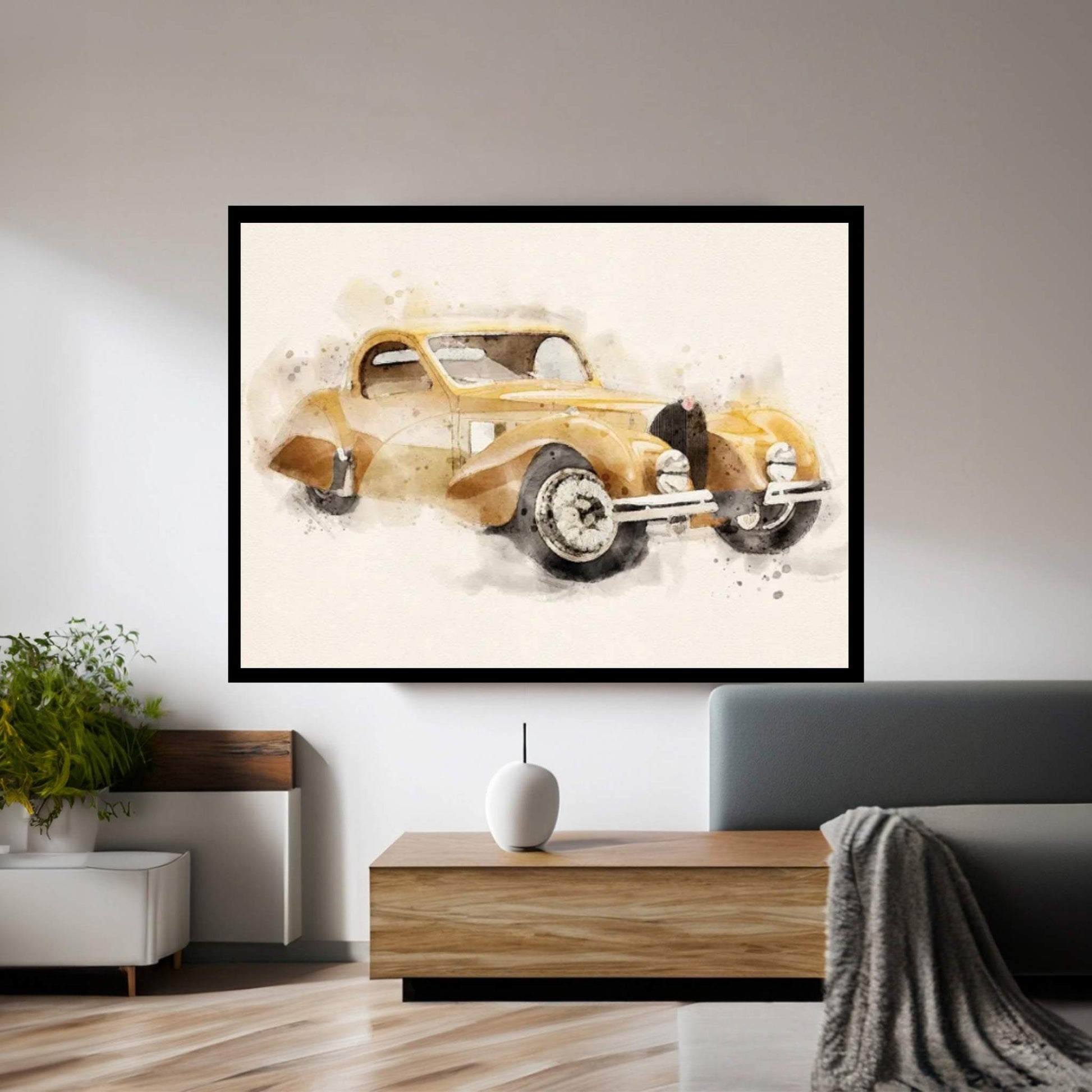 Bugatti Retro Vintage II Canvas Wall Art - Y Canvas